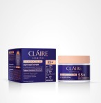 Крем для лица, Claire Cosmetic (Клеир Косметик) 50 мл Коллаген Актив про ночной 55+ с гиалуроновой кислотой эффект биоревитализации