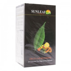 Чай, Sunleaf (Санлиф) 2 г №25 Фрукты и цветы зеленый и черный 5 вкусов по 5 пакетиков инд. фольгир. конверты в жест. банке