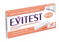 Тест-кассета для определения беременности, Evitest (Эвитест) №1 Пруф планшетный с пипеткой