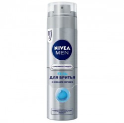 Гель для бритья мужской, Nivea (Нивея) 200 мл арт. 81358 серебряная защита