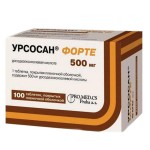 Урсосан форте, табл. п/о пленочной 500 мг №100